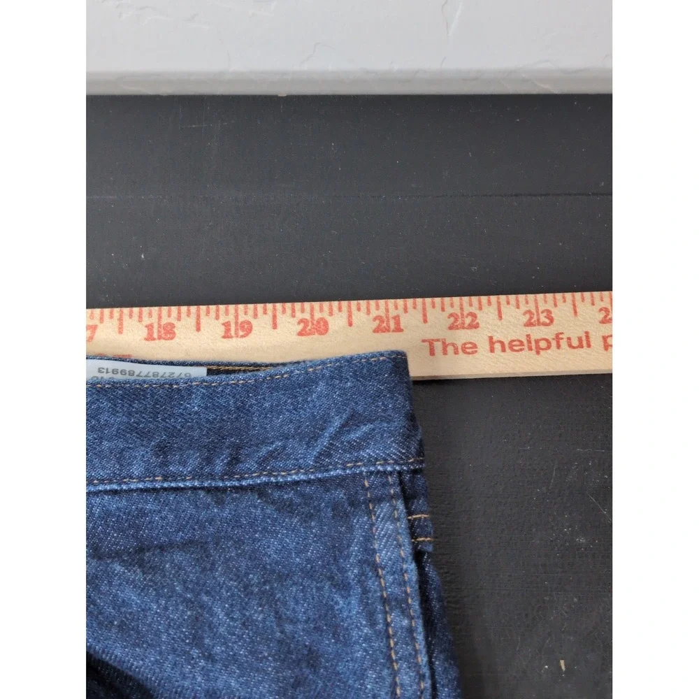 RUSTLER Men's Size 42x30 Blue Jeans 100% Cotton Denim Pants 5 Pockets Zipper Fly